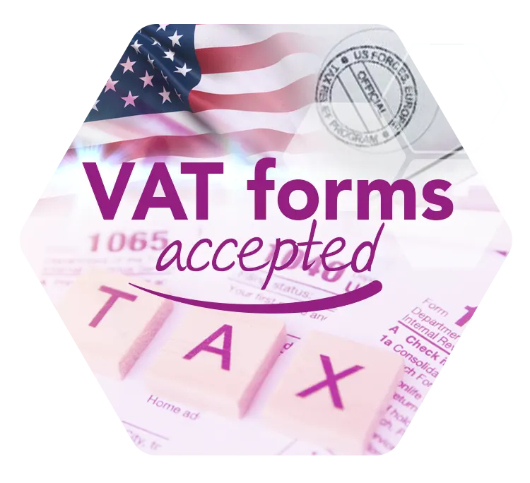 VAT forms accepted